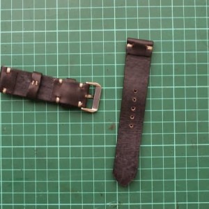 Dark Brown Edge Stitch Leather Watch Strap Tali Jam Kulit Keren Bro Classic Tokopedia