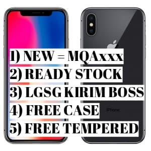 New Iphone X 64gb 64 Gb Silver N Black Space Grey Tokopedia