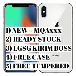New Iphone X 64gb 64 Gb Silver N Black Space Grey Tokopedia