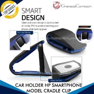 Car Holder Hp Smartphone Cradle Clip Sticky Dashboard Max Display 6 Inch Tokopedia