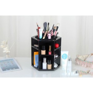 Rak Kosmetik Makeup Berputar 360 Derajat Hitam Baru Tokopedia