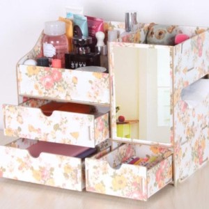 Promo Rak Kosmetik Kayu Cermin Tempat Tissue Tempat Perhiasan Aksesoris Tokopedia