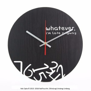 Jam Dinding Unik Artistik Whatever Wall Clock Tokopedia
