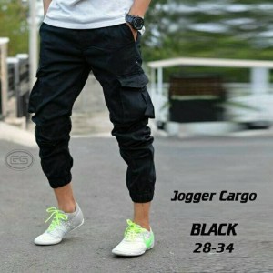 Celana Joger Cargo Hitam Tokopedia