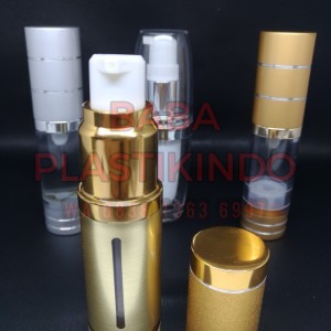 Botol Kosmetik Pump Vakum Glitter Gold Tokopedia