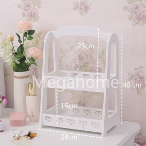 Wpc Desktop Cosmetic Rack Rak Kosmetik Motif Vintage Tokopedia