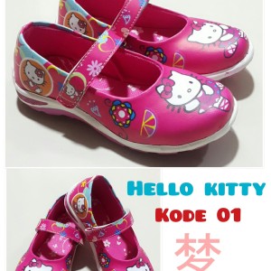 Sepatu Anak Perempuan Kabocha Kitty Kb023 Hitam Tokopedia