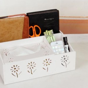 Termurah Mh522 Desktop Storage Tempat Tissue Remote Kosmetik Shabby Megahome Tokopedia