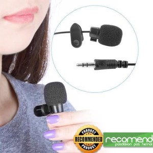 Mic Microphone Clip On Hp Smartphone Pc Laptop 3 5mm Tokopedia