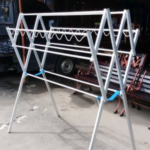 Jemuran Baju 130cm Alumunium Silver Hanger Tokopedia