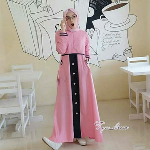 Baju Muslim Tya Dress Gamis Muslim Gamis Remaja Tokopedia