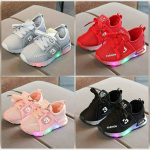 Sepatu Anak Lampu Led Sz 21 25 Sepatu Sekolah Anak Cewek Cowok Sepatu Anak Perempuan Fila Nyala Tokopedia