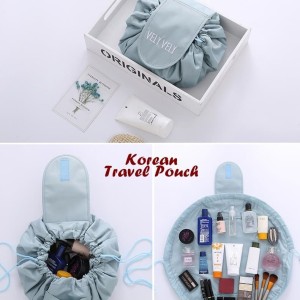 Diskon Korean Travel Pouch Tas Kosmetik Model Serut Tokopedia