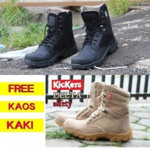 Kickers Boots Safety Ujung Besi Kulit Tracking Kerja Lapangan Tokopedia