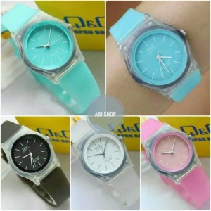 Jam Wanita Original Q Q Vq04 Strap Tosca Transparent Hargajam Harga Jam Cewek Ori Anti Air Tokopedia