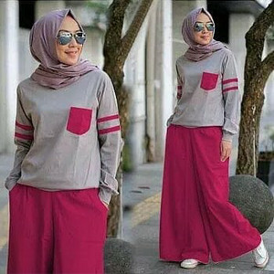 Baju Setelan Kulot Hijab Tokopedia