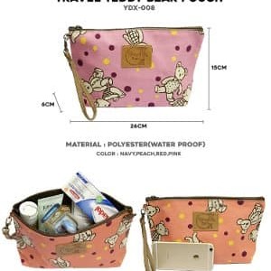 Ydx008 Travel Teddybear Pouch Tas Kosmetik Tas Travel Tas Makeup Tokopedia