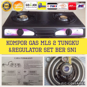 Jual KOMPOR GAS 2 TUNGKU MLS DAN REGULATOR METER SET