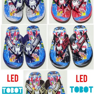 Sandal Jepit Anak Anak Led Tayo Trains Tokopedia
