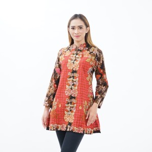 Baju Batik Wanita Tunik Sogan Tokopedia