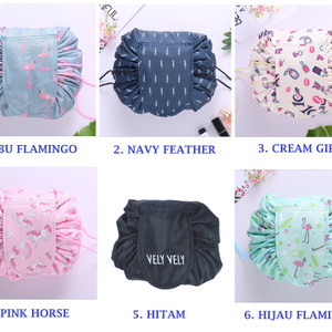 Tas Kosmetik Travel Lazy Makeup Pouch Cosmetic Bag Tokopedia