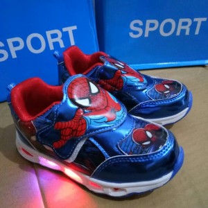 Sepatu Anak Spiderman Import Led Lampu Murah Sepatu Anak Laki Sepatu Anak Karakter Sepatu Sekolah Tokopedia