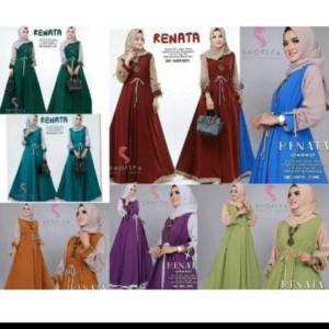 Renata Dress Baju Muslim Wanita Tokopedia