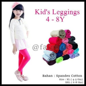 Celana Leging Anak Bahan Spandek Licin 9 12 Tahun Tokopedia