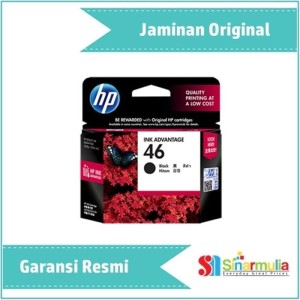 Hp 46 Black Ink Catridge Cz637aa Original Tokopedia