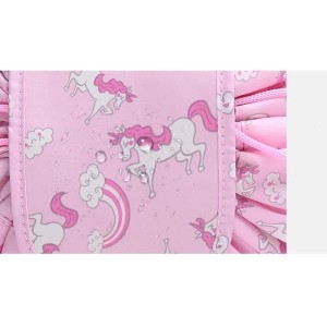 Tas Kosmetik Travel Pouch Drawstring Unicorn Pink Tokopedia
