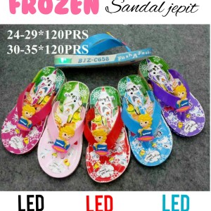 Sandal Jepit Anak Anak Led Tayo Trains Tokopedia