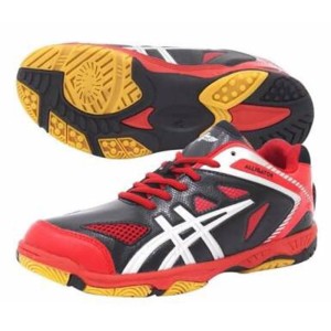 Sepatu Badminton Bulutangkis Professional Alligator Black Red Silver Tokopedia
