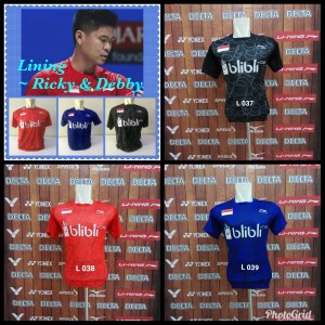 Baju Badminton New Lining Kaos Olahraga Bulutangkis Tokopedia