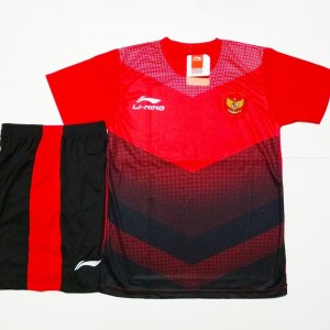 Setelan Timnas Indonesia Asian Games Lining L37 Baju Kaos Jersey Olahraga Tokopedia