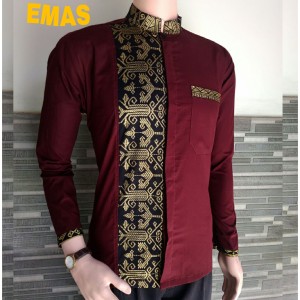 Baju Koko Maroon Baju Koko Qurta Pakistan Tokopedia