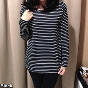 Sumber Fashion Baju Atasan Tee Wanita Top Stevie Salur Spandek Warna Putih Konveksi Murah Tokopedia