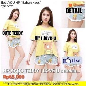Baju Kaos Wanita Setelan Love Tokopedia