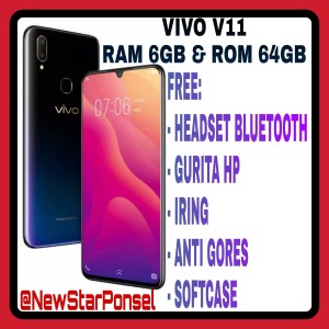 Vivo V11 Ram 6gb Rom 64gb Garansi Resmi Vivo 1tahun Indonesia Tokopedia