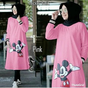 Baju Atasan Wanita Mickey Tunic Tokopedia