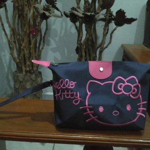 Hello Kitty Tas Kosmetik Hello Kitty Bordir Plus Tali Termurah Tokopedia