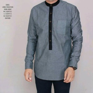 Baju Koko Kemko Pakistan Dark Grey Tokopedia