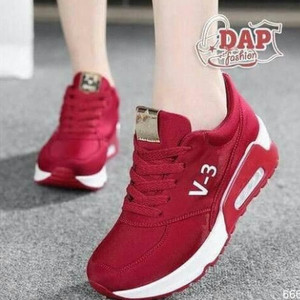 Sepatu Wanita V3 Merah Airmax Sepatu Cewek Olahraga Sport Jogging Lari Senam Tokopedia