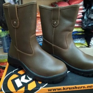 Sepatu Safety Krushers Texas Coklat Tokopedia
