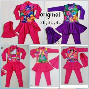 Baju Renang Muslimah Anak Sd Motif Cantik Tokopedia