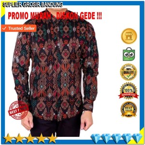 Baju Batik Pria Hem Batik Kemeja Tokopedia