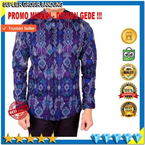 Baju Batik Pria Hem Batik Kemeja Tokopedia