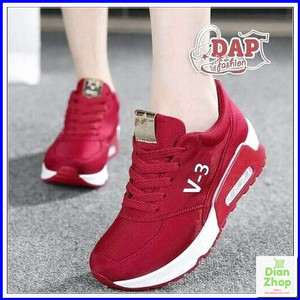 Sepatu Wanita V3 Merah Airmax Sepatu Cewek Olahraga Sport Jogging Lari Senam Tokopedia