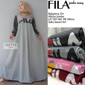 Baju Muslim Dress Fila Tokopedia