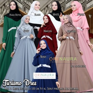 Baju Muslim Gamis Dress Abaya Crepe Polos Renda Turismo Ori Tokopedia