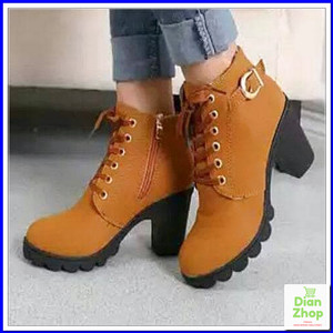 Sepatu Wanita Boots Tan Tokopedia